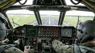 B52 Flight Ops • Takeoff amp Landing  Cockpit View [upl. by Gallager]