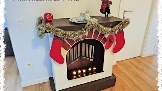 Chimenea Decorativa de Cartón para Navidad Murialidades Diy [upl. by Ocire]