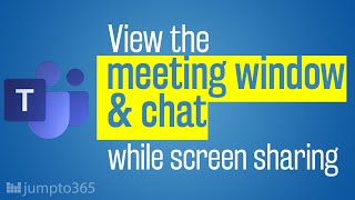 How to view a Teams meeting window while youre screen sharing [upl. by Valerio390]