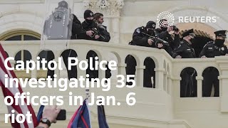 Capitol Police investigating 35 officers in Jan 6 riot [upl. by Ayhtin410]