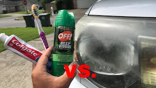 The TRUTH about OFF amp Toothpaste vs Headlights Update on WD 40 [upl. by Knowles]