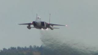 Incredible Unrestricted Take off F15 fighter jet RAF Mildenhall 28Oct16 321pm [upl. by Grosmark]