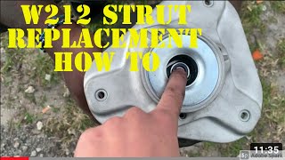 2014 W212 E550 Project Episode 4  Front Strut Replacement [upl. by Ahsilav]