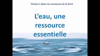 Géographie Seconde Leau une ressource essentielle  cours complet [upl. by Boucher]