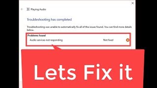 Fix Audio Services Not Responding Windows 10 [upl. by Ecaroh632]