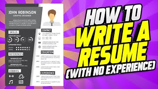 HOW TO WRITE a RESUME with NO EXPERIENCE DOWNLOAD The 5minute RESUME template [upl. by Greenwald141]