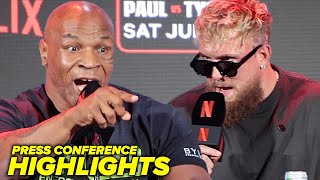 Mike Tyson vs Jake Paul DALLAS Press Conference HIGHLIGHTS amp FACE OFF [upl. by Beebe]