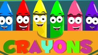 Crayons Color Song  Learn Colors  Nursery Rhymes For Kids  Baby Songs For Childrens [upl. by Ahseetal]