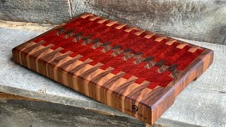 Walnut Padauk End Grain Cutting Board  Functional Kitchen Art 4K [upl. by Maisey118]