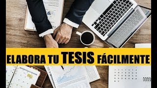 CÓMO HACER UNA TESIS FÁCILMENTE  ESTRUCTURA [upl. by Roshan]