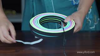 Sideview Smart RGB Neon Flex LED Lights Strip Controll and Installation [upl. by Amiaj206]