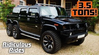 World’s First 6 Wheeled Hummer SUVT  RIDICULOUS RIDES [upl. by Cogen]