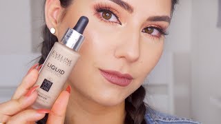 TEST EVELINE COSMETICS HD LIQUID CONTROL FOUNDATION  9H BEZ POPRAWEK  CERA MIESZANA [upl. by Enelrihs]