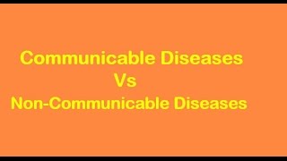 Communicable Diseases Vs NonCommunicable Diseases [upl. by Adyl]