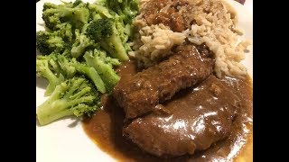 Cubed Steak amp Gravy Crockpot Recipe  Southern Sassy Mama [upl. by Adnol]