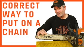 How To Put A Chain On A Chainsaw Properly [upl. by Larianna]