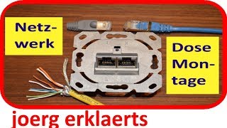 Netzwerkdose anschließen patchen UAEDose LAN Dose verkabeln RJ45 Tutorial Nr151 [upl. by Hsaniva]