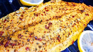 Only 2 Ingredients Oven Baked Fish Fillet In 2 minutes  Lemon Pepper Baked Fish [upl. by Hafeetal]