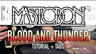 Blood and Thunder  Mastodon Guitar Lesson  Tab [upl. by Haropizt]