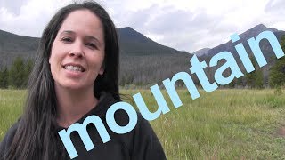 How to Say MOUNTAIN and SENTENCE  American English [upl. by Aalst940]