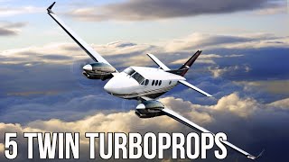 5 Best Twin Turboprop Airplanes In The World [upl. by Johppa]