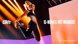 15Minute Athome HIIT Cardio Workout  LES MILLS GRIT  LES MILLS X REEBOK NANO SERIES [upl. by Nauqahs416]