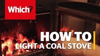 How to light a coal stove [upl. by Trofmoc]