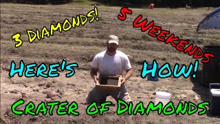 Success Finding Diamonds at the Crater of Diamonds State Park [upl. by Lerat80]