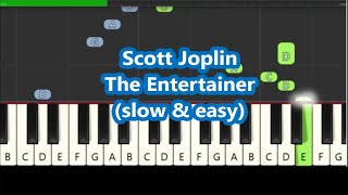 Scott Joplin  The Entertainer Slow and Easy Piano Tutorial [upl. by Bambi822]