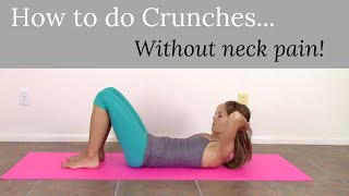 How To Do Crunches Without Neck Pain  Crunches for Beginners [upl. by Galateah]