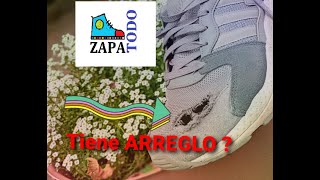 Cómo reparar zapatillas de tela 2 [upl. by Alcina]