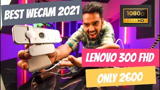 Lenovo 300 FHD WebCam Review Unboxing  Best Budget Webcams Under 3000  Better then logitech c270 [upl. by Naoj]