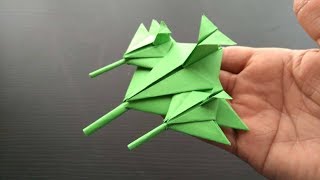 Cómo hacer un jet  avión de combate Origami [upl. by Warden]