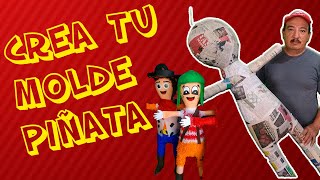 Como HACER un MOLDE para PIÑATAS ✅🎉  Parte 1 [upl. by Ayit]