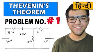 Thevenin Theorem problems in Hindi  Problem 1 [upl. by Rudy942]