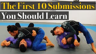 The First 10 Bjj Submissions You Should Learn [upl. by Ahsinuq]