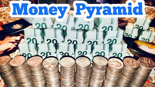 MONEY PYRAMID Inside The High Limit Coin Pusher Jackpot ASMR [upl. by Adliw]