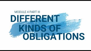 OBLICON LECTURE DIFFERENT KINDS OF OBLIGATIONS PART 3 [upl. by Mchale581]