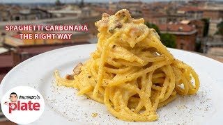 How to Make SPAGHETTI CARBONARA Approved by Romans [upl. by Dun640]