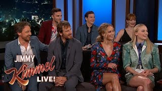 Jimmy Kimmel Interviews Dark Phoenix Cast [upl. by Eeralih]