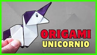 ⩥ Cómo hacer un UNICORNIO de papel 🦄 PAPIROFLEXIA FÁCIL PASO A PASO✅ [upl. by Jacquelin]