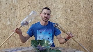 Como hacer un recolector de frutas casero  homemade fruit picker [upl. by Ahsienod458]