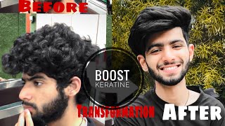 Keratine hair treatment detailed Vlog Boost keratine Curly to straight hair Stunners Salon [upl. by Calla]