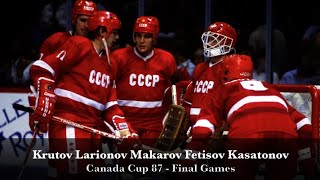 The Green Unit Пятёрка Ларионова  Canada Cup 87 Final Games Highlights [upl. by Ahseek940]