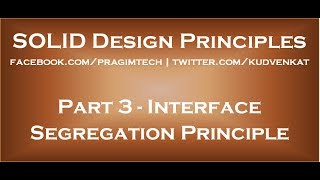 Interface Segregation Principle [upl. by Yeneffit]