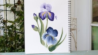 How to Paint an Iris [upl. by Quickman]