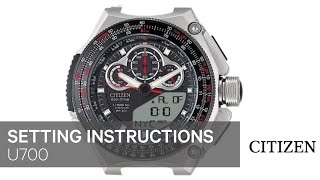 Citizen Watch Setting Instruction — U700 [upl. by Dolorita665]