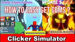 CODES CLICKER SIMULATOR AND HOW TO GET GEMS [upl. by Sewellyn]