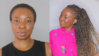 How To  Darling Passion Twists on Short Hair  South African YouTuber [upl. by Ellehcsor]