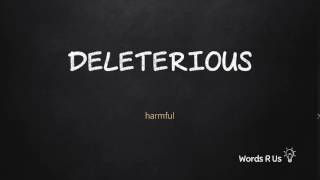 How to Pronounce DELETERIOUS in American English [upl. by Namajneb]